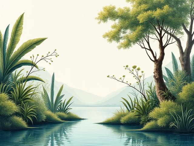 Disegno artistico che unisce forme della natura e design di prodotto